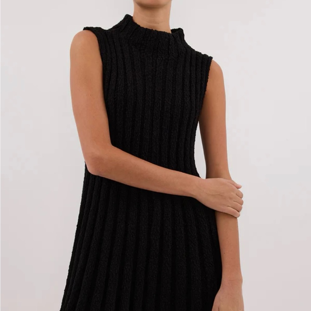 DISSH Black Textured Mini Dress